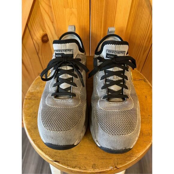 Skechers Bulklin Balran Composite Toe Shoes, Grey, Women's Size 8 - Picture 2 of 9